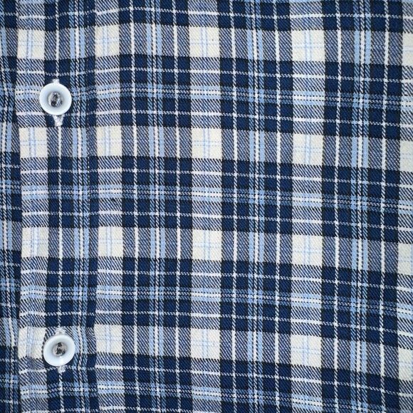 Alessandro Dell'Acqua Napoli Gray Blue Checked Cotton LS Button-up Shirt Sm-Med - Picture 6 of 9